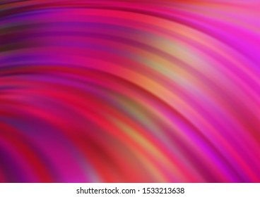 Dark Pink, Yellow vector background with bubble shapes. Glitter abstract illustration with wry lines. Pattern for your business design.