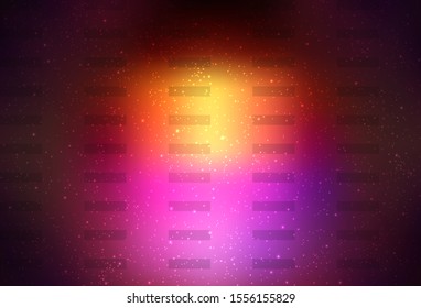 Dark Pink, Yellow vector background with straight lines. Lines on blurred abstract background with gradient. Pattern for ad, booklets, leaflets.