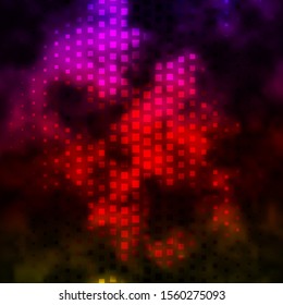 Dark Pink, Yellow vector background in polygonal style. Illustration with a set of gradient rectangles. Best design for your ad, poster, banner.