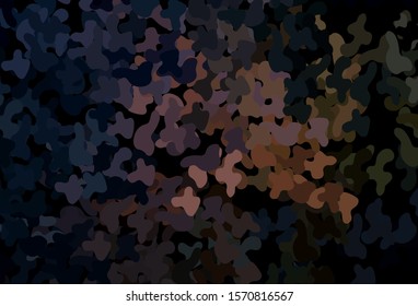 Dark Pink, Yellow vector background with abstract shapes. Decorative design in abstract style with random forms. Modern design for your business card.