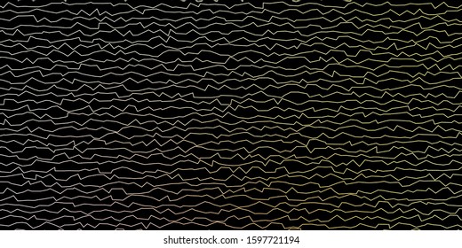 Dark Pink, Yellow vector background with lines. Illustration in abstract style with gradient curved.  Pattern for business booklets, leaflets