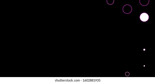 Dark Pink, Yellow vector background with spots. Abstract decorative design in gradient style with bubbles. Pattern for business ads.