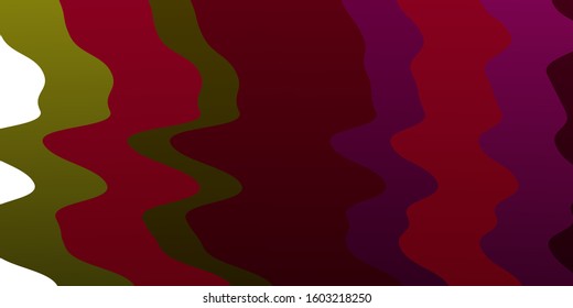 Dark Pink, Yellow vector background with curved lines. Bright illustration with gradient circular arcs. Design for your business promotion.