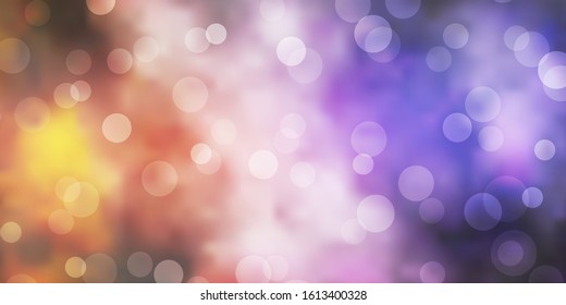 Dark Pink, Yellow vector background with spots. Glitter abstract illustration with colorful drops. Design for your commercials.