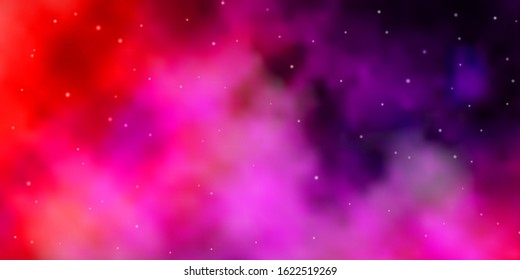 Dark Pink, Yellow vector background with colorful stars. Colorful illustration in abstract style with gradient stars. Best design for your ad, poster, banner.