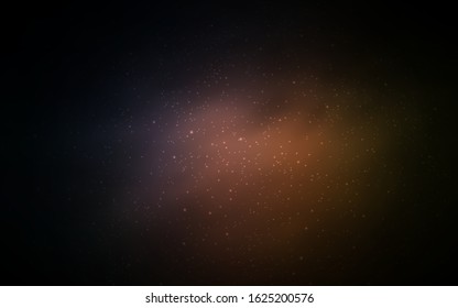 Dark Pink, Yellow vector background with astronomical stars. Space stars on blurred abstract background with gradient. Best design for your ad, poster, banner.