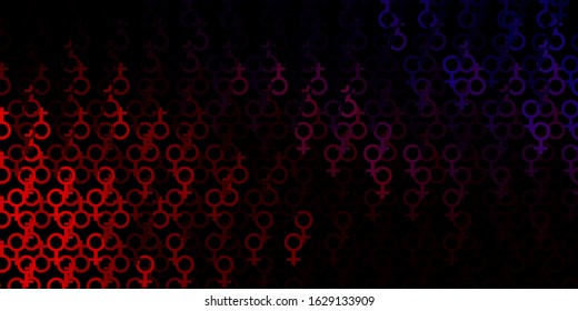 Dark Pink, Yellow vector background with occult symbols. Colorful vintage illustration with gradient alchemy shapes. Design for magic, spiritual events.
