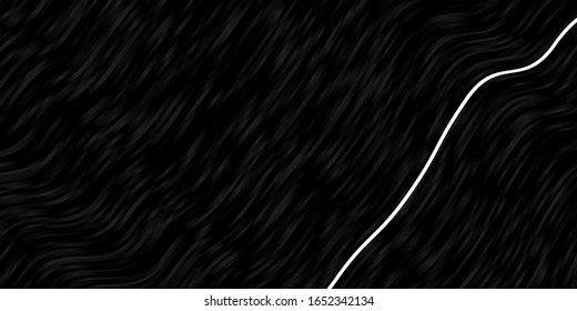 Fondo vectorial amarillo rosa oscuro con líneas curvadas. Ilustración abstracta con líneas de degradado de banda. Patrón para sitios web, páginas de inicio.