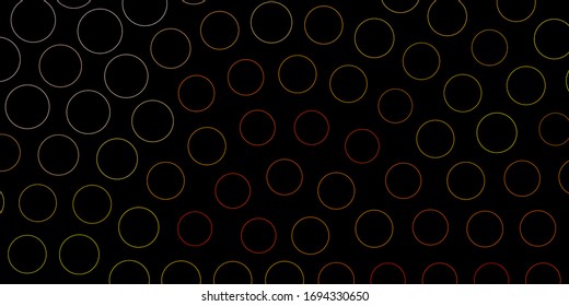 Dark Pink, Yellow vector background with bubbles. Colorful illustration with gradient dots in nature style. Design for your commercials.