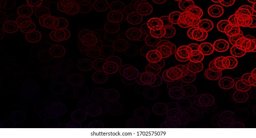 Dark Pink, Yellow vector background with occult symbols. Retro design in abstract style with witchcraft forms. Simple design for occult depiction.