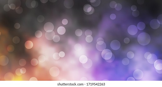 Dark Pink, Yellow vector background with spots. Glitter abstract illustration with colorful drops. Design for your commercials.