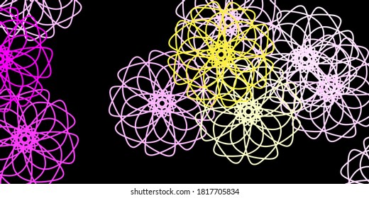 Dark Pink, Yellow vector background with random forms. Illustration with colorful shapes in abstract style. Simple illustration for your web site.