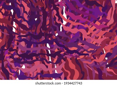 Dark Pink, Yellow vector background with wry lines. Modern gradient abstract illustration with bandy lines. Elegant pattern for a brand book.