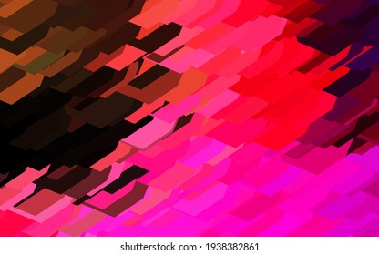 Dark Pink, Yellow vector background with hexagons. Design in abstract style with hexagons. Design for your business advert.