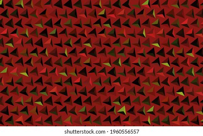 Color rosa oscuro, fondo vectorial amarillo con estilo poligonal. Ilustración de gradiente abstracta con triángulos. Patrón de folletos y folletos