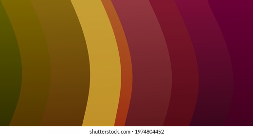 Dark Pink, Yellow vector background with wry lines. Gradient illustration in simple style with bows. Pattern for busines booklets, leaflets