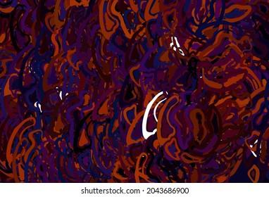 Dunkelrosa, gelber Vektorhintergrund mit gebogenen Linien. Intelligente Illustration im abstrakten Stil mit Farbverlauf-Linien.  Muster für Ihr Design.