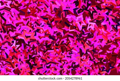 Dark Pink, Yellow vector background with colored stars. Glitter abstract illustration with colored stars. Pattern for astronomy websites.