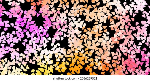 Dark pink, yellow vector background with random forms. Colorful abstract forms with gradient in simple style. Background for cell phones.