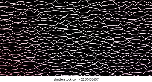 Dunkelrosa, gelber Vektorhintergrund mit verbogenen Linien. Farbige Illustration im runden Stil mit Linien. Das beste Design für Ihre Poster, Banner.