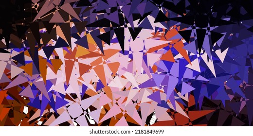Dunkelrosa, gelber Vektorhintergrund mit polygonalen Formen. Wunderschöne abstrakte Illustration mit dreieckigen Formen, Formen. Starten Sie Design für Inspiration.