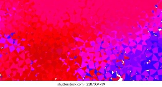 Fondo vectorial amarillo rosa oscuro con triángulos. Ilustración abstracta sobresaliente con una gama de triángulos coloridos. Patrón de fondo de pantalla.