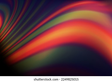 Color rosa oscuro, fondo vectorial amarillo con formas lava. Muestra con formas de burbuja borrosa. Patrón de ondas texturadas para los fondos.