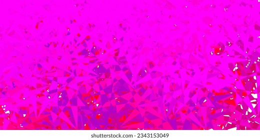 Dark pink, yellow vector background with polygonal forms. Smart abstract illustration with triangle forms in modern style. Pattern for wallpapers.