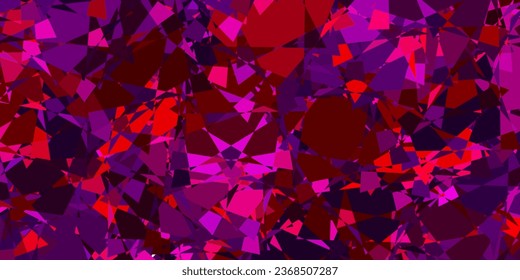 Fondo vector amarillo rosado oscuro con formas poligonales. Ilustración de material web con triángulos abstractos coloridos. Patrón de fondo de pantalla.