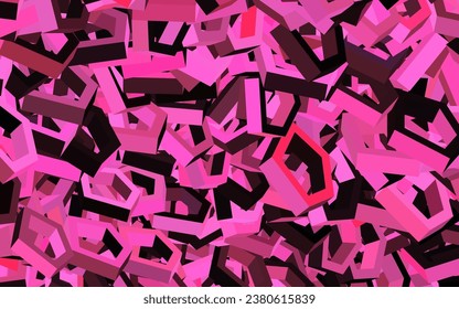 Pink oscuro, fondo vectorial amarillo con hexágonos. Hexagones coloridos sobre fondo borroso. Nueva plantilla para tu libro de marcas.
