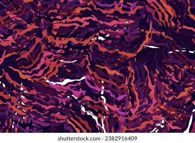 Dark Pink, Yellow vector background with curved lines. Smart illustration in abstract style with gradient lines.  Background for cell phone screens.