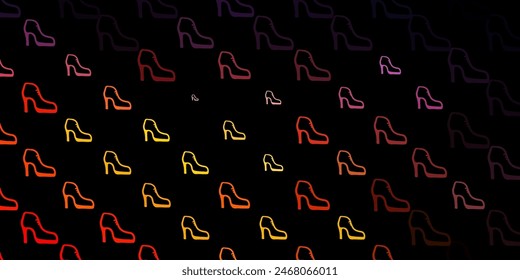 Dark pink, yellow vector background with woman symbols. Abstract illustration with a depiction of women's power. Background for International Women’s Day.