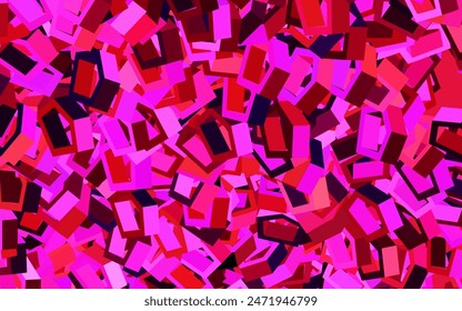 Dark Pink, Yellow vector background with hexagons. Colorful hexagons on blur backdrop. Pattern for your ad, booklets.