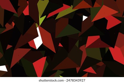 Rosa oscuro, fondo de Vector amarillo con triángulos. Hermosa ilustración con triángulos en estilo de la naturaleza. Diseño elegante para Fondos de pantalla.