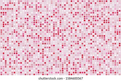 Dark Pink, Yellow vector banner with circles, spheres. Abstract spots. Background of Art bubbles in halftone style with colored gradient.