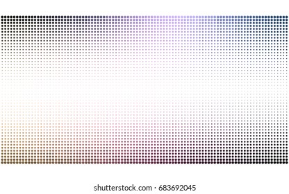 Dark Pink, Yellow vector banner set of circles, spheres. Donuts Background. Creative Design Templates. Technology halftone illustration.