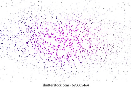 Dark Pink, Yellow vector banner with circles, spheres. Abstract spots. Background of Art bubbles in halftone style with colored gradient.