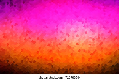 Dark Pink, Yellow vector banner with circles, spheres. Abstract spots. Background of Art bubbles in halftone style with colored gradient.