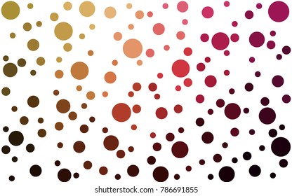 Dark Pink, Yellow vector banner set of circles, spheres. Donuts Background. Creative Design Templates. Technology halftone illustration.