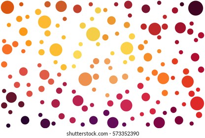Dark Pink, Yellow vector banners set of circles, spheres. Abstract spots. Art Background of bubbles in halftone style with colored gradient.