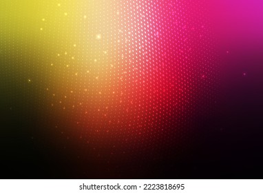 Vector amarillo y rosa oscuro Bonita ilustración de color con círculos borrosos al estilo natural. Burbujas borrosas sobre fondo abstracto con gradiente colorido. Diseño sencillo para su sitio web.