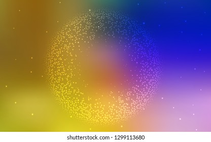 Dark Pink, Yellow vector blurred background. An elegant bright illustration with gradient. New style for your business design.
