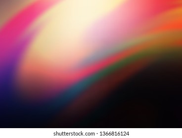 Dark Pink, Yellow vector blurred shine abstract template. Colorful illustration in blurry style with gradient. A completely new template for your design.