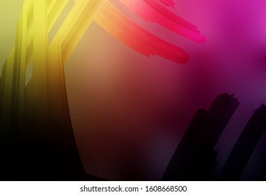 Dark Pink, Yellow vector blurred background. Colorful abstract illustration with gradient. Completely new design for your business.