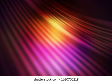 Dark Pink, Yellow vector blurred shine abstract texture. Creative illustration in halftone style with gradient. New way of your design.