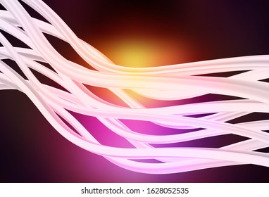 Dark Pink, Yellow vector blurred shine abstract texture. Glitter abstract illustration with gradient design. New style design for your brand book.