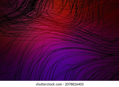 Mapa brillante de vector amarillo, rosa oscuro, borroso. Nueva ilustración coloreada en estilo borroso con gradiente. Fondo para un teléfono móvil.