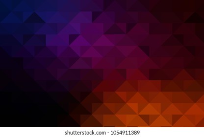 Dark Pink, Yellow vector blurry triangle pattern. Creative geometric illustration in Origami style with gradient. Triangular pattern for your business design.