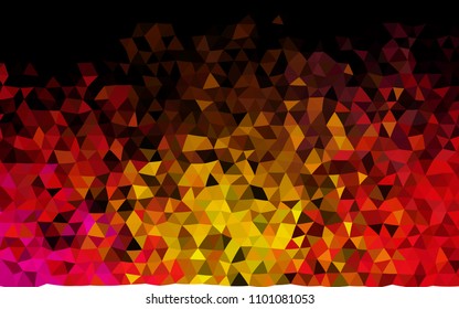 Dark Pink, Yellow vector blurry triangle template. Creative geometric illustration in Origami style with gradient. Triangular pattern for your business design.