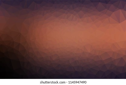 Dark Pink, Yellow vector blurry hexagon template. Creative illustration in halftone style with gradient. The best triangular design for your business.